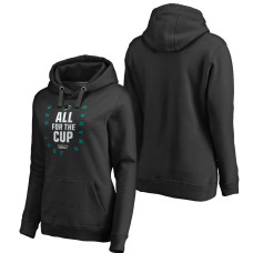 Women's Black Stanley Cup Playoffs Pullover Hoodie San Jose Sharks