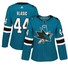 Women's San Jose Sharks #44 Marc-Edouard Vlasic Teal Adizero Player Home Jersey