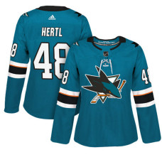 Women's San Jose Sharks #48 Tomas Hertl Teal Adizero Player Home Jersey