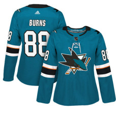 Women's San Jose Sharks #88 Brent Burns Teal Adizero Player Home Jersey