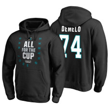 San Jose Sharks #74 Dylan DeMelo 2018 Stanley Cup Playoffs Black Hoodie