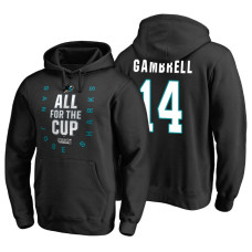 San Jose Sharks #14 Dylan Gambrell 2018 Stanley Cup Playoffs Black Hoodie