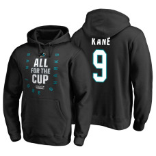 San Jose Sharks #9 Evander Kane 2018 Stanley Cup Playoffs Black Hoodie