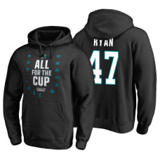 San Jose Sharks #47 Joakim Ryan 2018 Stanley Cup Playoffs Black Hoodie