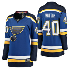 Women's #40 Carter Hutton Blue Breakaway Player Jersey St. Louis Blues