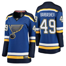 Women's #49 Ivan Barbashev Blue Breakaway Player Jersey St. Louis Blues