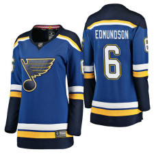 Women's #6 Joel Edmundson Blue Breakaway Player Jersey St. Louis Blues