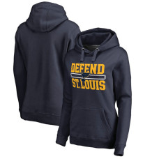 Women's St. Louis Blues Navy Defend City Hometown Pullover Hoodie