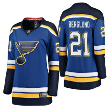 Women's #21 Patrik Berglund Blue Breakaway Player Jersey St. Louis Blues