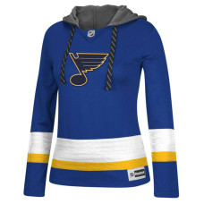 Women's St. Louis Blues Royal Jersey Pullover Hoodie