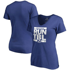 Women's Tampa Bay Lightning Royal RUN-CTY V-Neck T-shirt