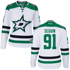 Women's Stars #91 Tyler Seguin White Premier Away Jersey