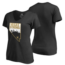 Women's Vegas Golden Knights Black Inaugural Season Vegas Strong T-Shirt