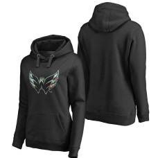 Women's Washington Capitals Black Fanatics Branded Lovely Pullover Hoodie