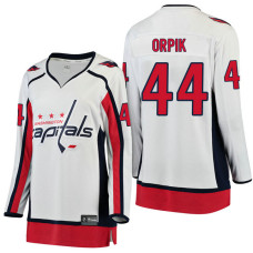 Women's Washington Capitals #44 Brooks Orpik White Breakaway Away Jersey