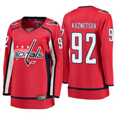 Women's Washington Capitals #92 Evgeny Kuznetsov Red Breakaway Away Jersey