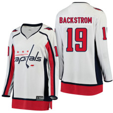 Women's Washington Capitals #19 Nicklas Backstrom White Breakaway Away Jersey