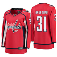 Women's Washington Capitals #31 Philipp Grubauer Red Breakaway Away Jersey