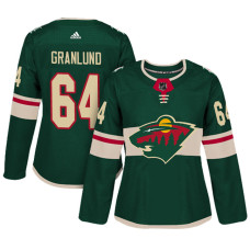 Women's Minnesota Wild #64 Mikael Granlund Green Adizero Player Home Jersey