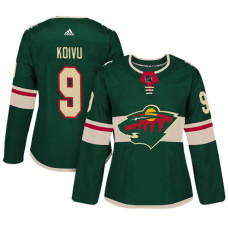 Women's Minnesota Wild #9 Mikko Koivu Green Adizero Player Home Jersey