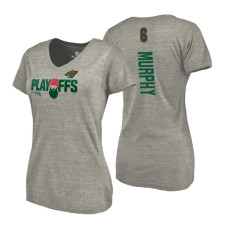 Women's Minnesota Wild #6 Ryan Murphy 2018 Stanley Cup Playoffs Gray T-Shirt