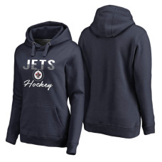 Women's Winnipeg Jets Navy Freeline Pullover Hooded Hoodie