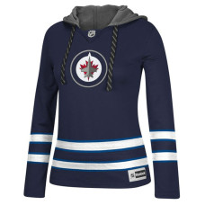 Women's Winnipeg Jets Navy Jersey Pullover Hoodie