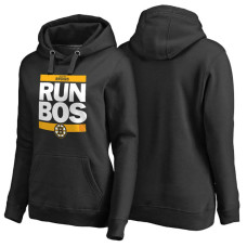 Women's Womens Boston Bruins Black RUN-CTY Pullover Hoodie