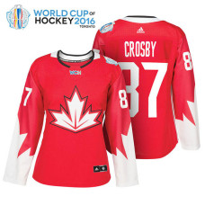 Women's Ice Hockey Sidney Crosby #87 Red 2016 World Cup Premier Player Jersey