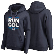 Women's Womens Colorado Avalanche Navy RUN-CTY Pullover Hoodie