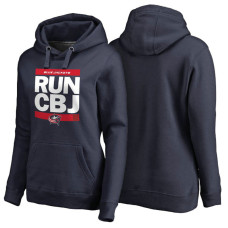 Women's Womens Columbus Blue Jackets Navy RUN-CTY Pullover Hoodie