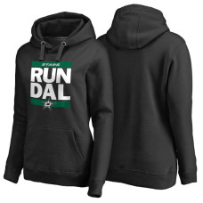 Women's Womens Dallas Stars Black RUN-CTY Pullover Hoodie