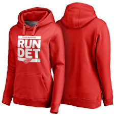 Women's Womens Detroit Red Wings Red RUN-CTY Pullover Hoodie