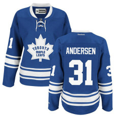 Women's Toronto Maple Leafs Frederik Andersen #31 Royal Blue Home Premier Jersey