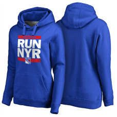 Women's Womens New York Rangers Royal RUN-CTY Pullover Hoodie