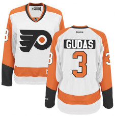 Women's Philadelphia Flyers Radko Gudas #3 White Away Premier Jersey