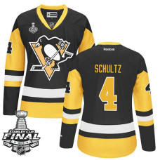 Women's Pittsburgh Penguins Justin Schultz #4 Black 2016 Stanley Cup Alternate Final Bound Jersey