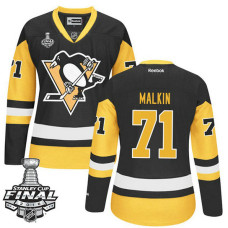 Women's Pittsburgh Penguins Evgeni Malkin #71 Black 2016 Stanley Cup Alternate Final Bound Jersey