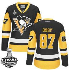 Women's Pittsburgh Penguins Sidney Crosby #87 Black 2016 Stanley Cup Alternate Final Bound Jersey