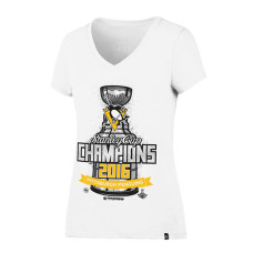 Women's Pittsburgh Penguins Black 2016 Stanley Cup Champions T-Shirt