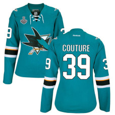 Women's San Jose Sharks Logan Couture #39 Teal 2016 Stanley Cup Home Final Bound Jersey