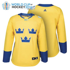 Women's Sweden Hockey Yellow 2016 World Cup of Hockey Premier Jersey