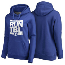 Women's Womens Tampa Bay Lightning Royal RUN-CTY Pullover Hoodie