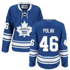 Women's Toronto Maple Leafs Roman Polak #46 Royal Blue Home Premier Jersey