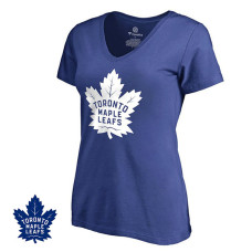 Women's Toronto Maple Leafs Royal Canada Day New Primary Logo V-Neck T-Shirt