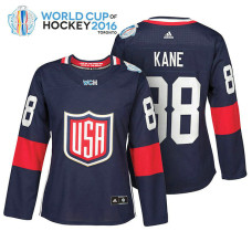 Women's Ice Hockey Patrick Kane #88 Navy 2016 World Cup Premier Player Jersey