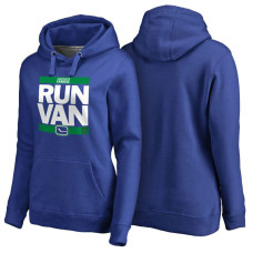 Women's Womens Vancouver Canucks Royal RUN-CTY Pullover Hoodie