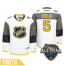 Youth Florida Panthers Aaron Ekblad #5 White 2016 All-Star Premier Jersey With 2023 Stanley Cup Patch