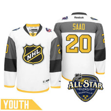 Youth Columbus Blue Jackets Brandon Saad #20 White 2016 All-Star Premier Jersey