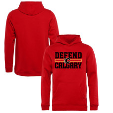 Youth Calgary Flames Red Defend City Hometown Pullover Hoodie